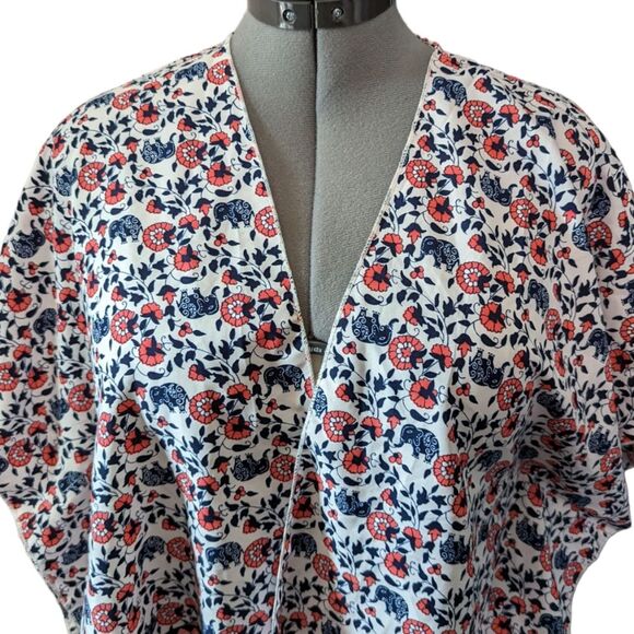 Live 4 Truth Floral Jacquard Elephant Kimono Coverup, Medium - Picture 5 of 7